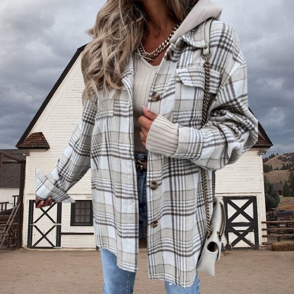 Yellowstone YS Women閳ユ獨 Western Hooded Shirt-xinru shop