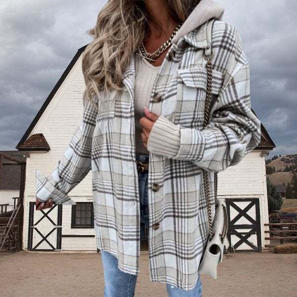 Yellowstone YS Women閳ユ獨 Western Hooded Shirt-xinru shop