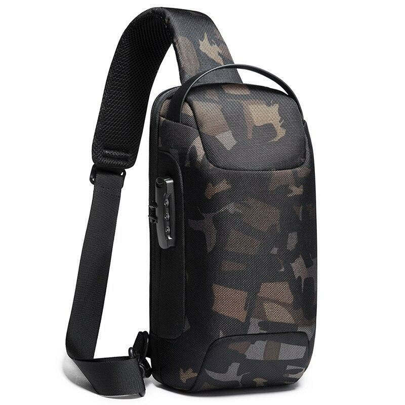 New Carbon Fiber Streamline Anti-Theft Sling Bag-xinru