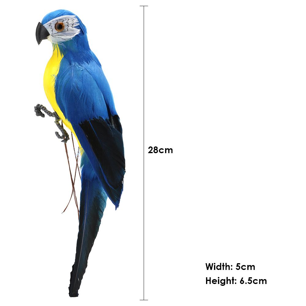 Handmade Foam Parrot Feather Figurine Ornament Fake Bird Garden Prop Decoration-xinru
