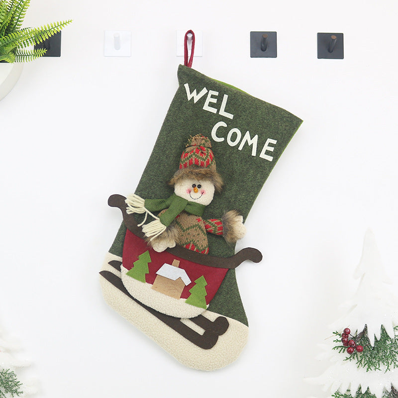 Christmas Stockings Candy Gifts Bag Hanging Ornaments Christmas Decoration-xinru shop