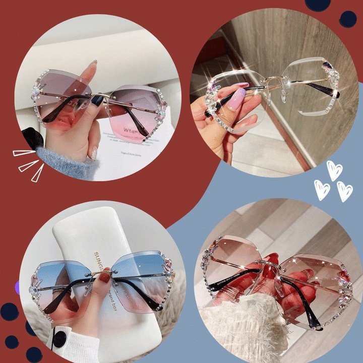 Woman Diamond Sunglasses For Beach Summer-xinru