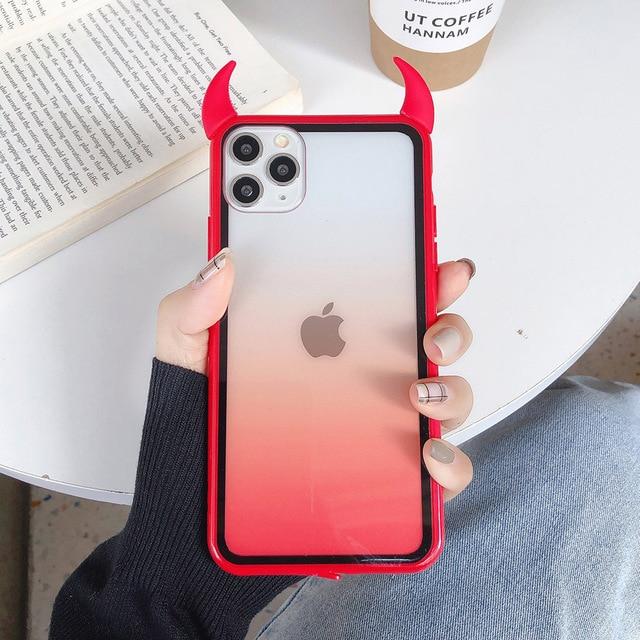 Gradient Devil Horn Case-xinru