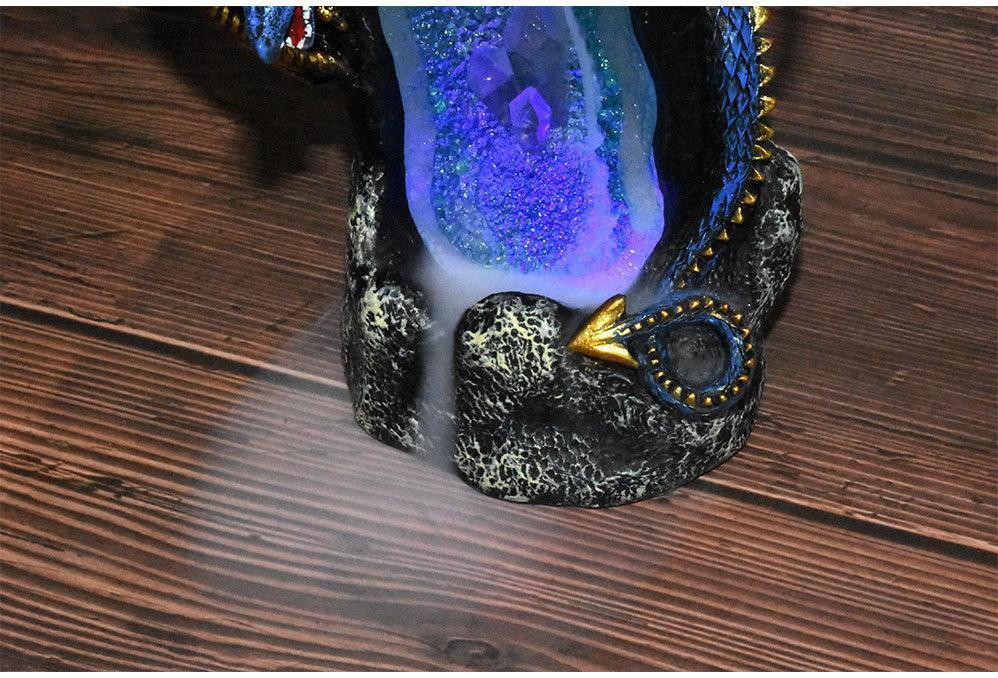 Crystal Cavern Dragon LED Backflow Incense Burner Nightlight-xinru