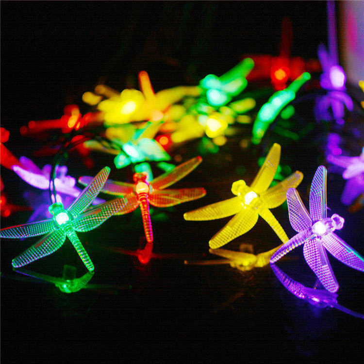 Outdoor Solar Dragonfly Waterproof LED Lights Festival Party Decoration-xinru
