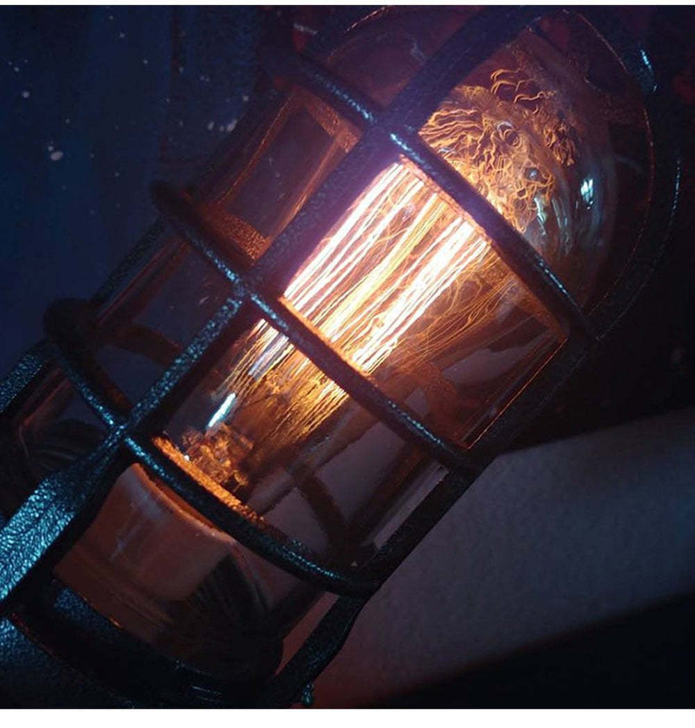 Steampunk Style Table Lamps Rocket Ship Retro Light Bedside Decoration Ornaments-xinru