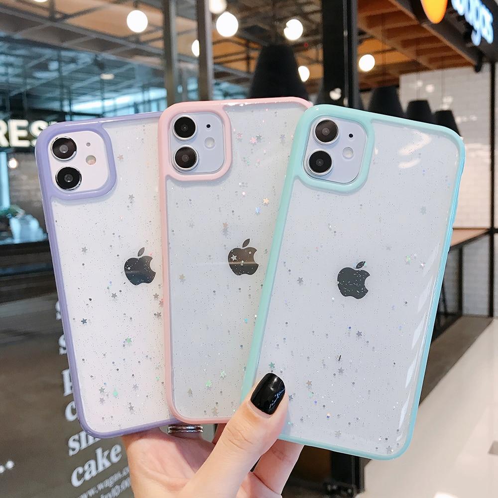 Candy Color Glitter Star Case-xinru