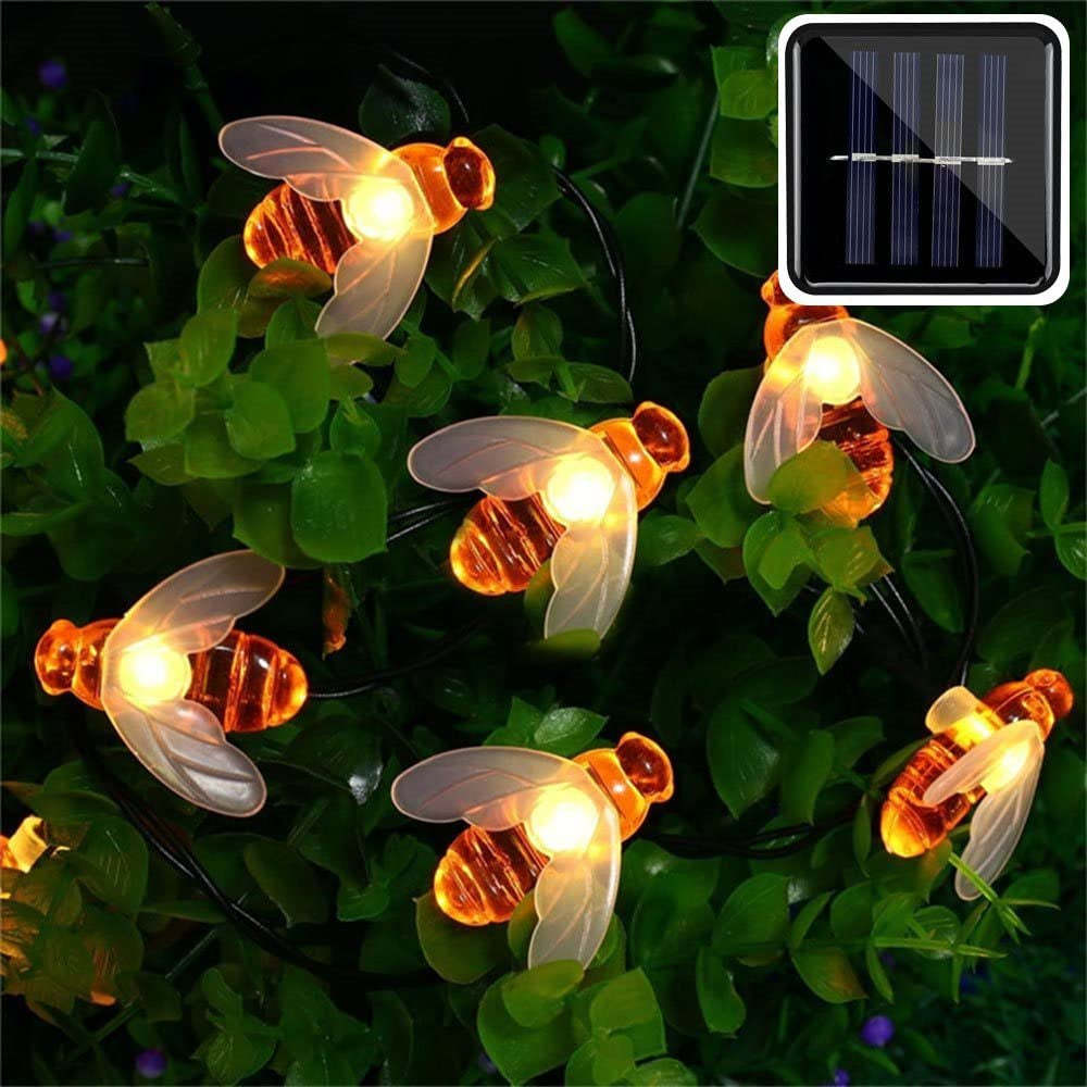 Solar Cute Bee Garden Fence LED String Lights-xinru