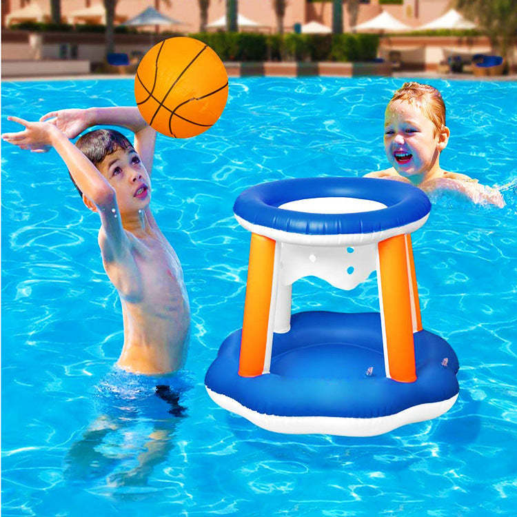 Inflatable Pool Float Set Volleyball Net Basketball Hoops-xinru