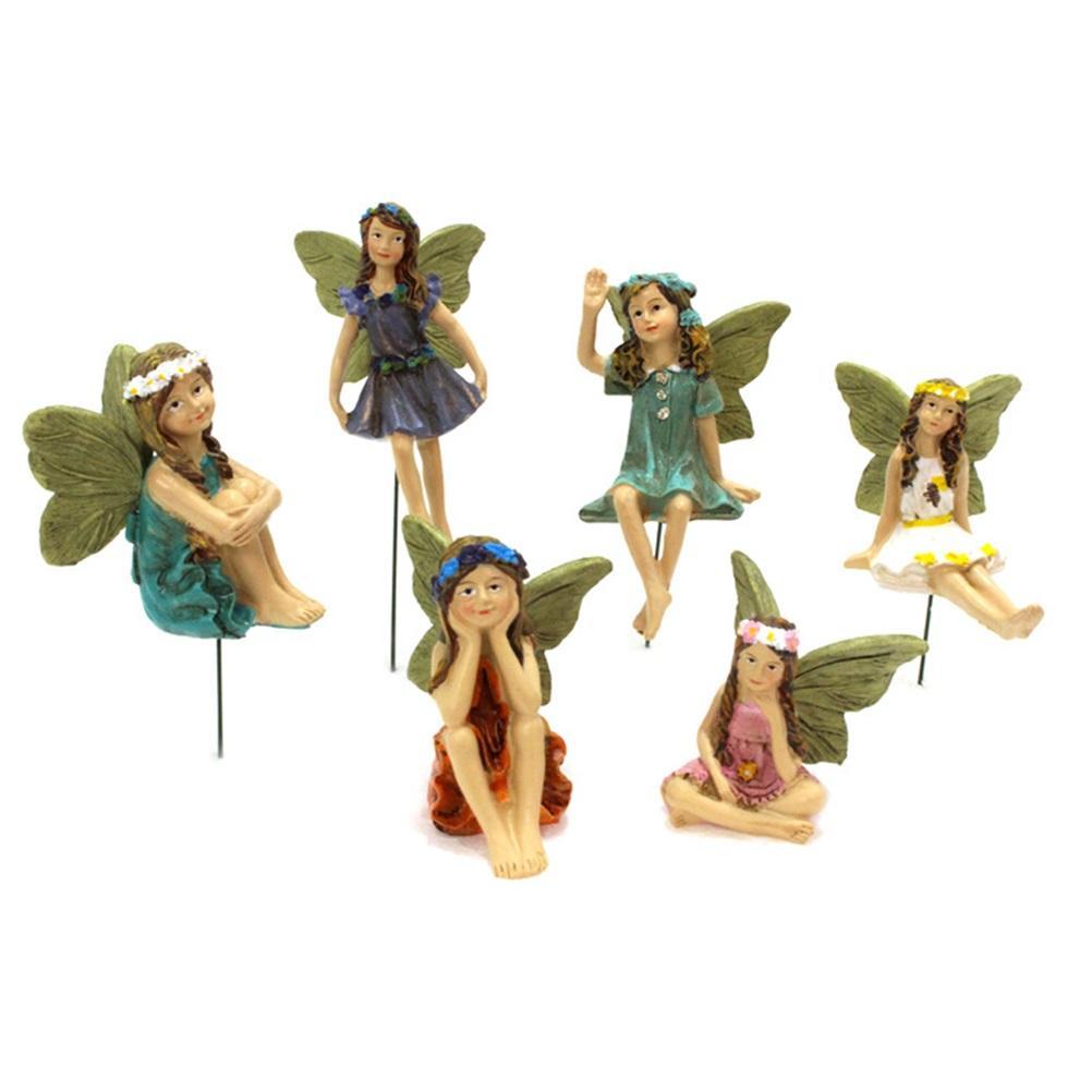Fairy Garden Figurines 6pcs Miniature Fairies For Outdoor Garden Decor-xinru