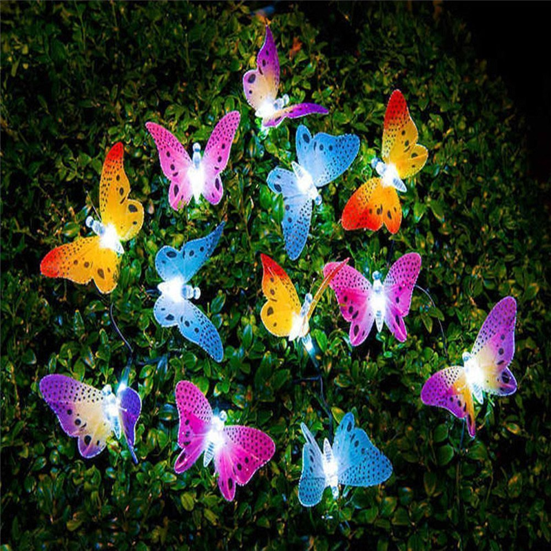 Solar Butterfly Fairy Tale Light String Waterproof Outdoor Garden Decorative Light-xinru