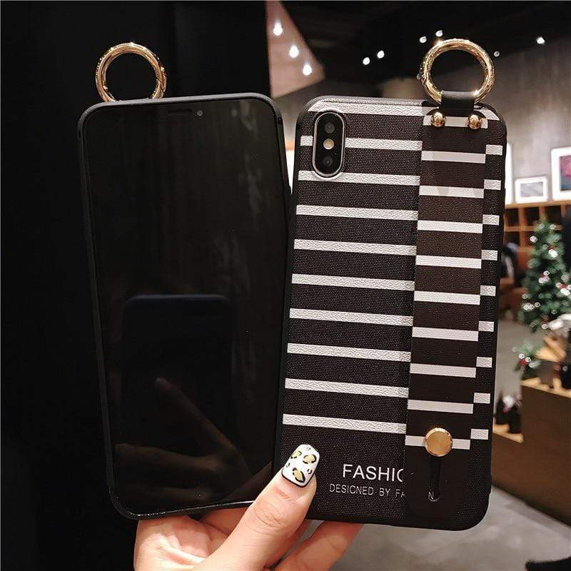 Wrist Strap Stripes Case-xinru