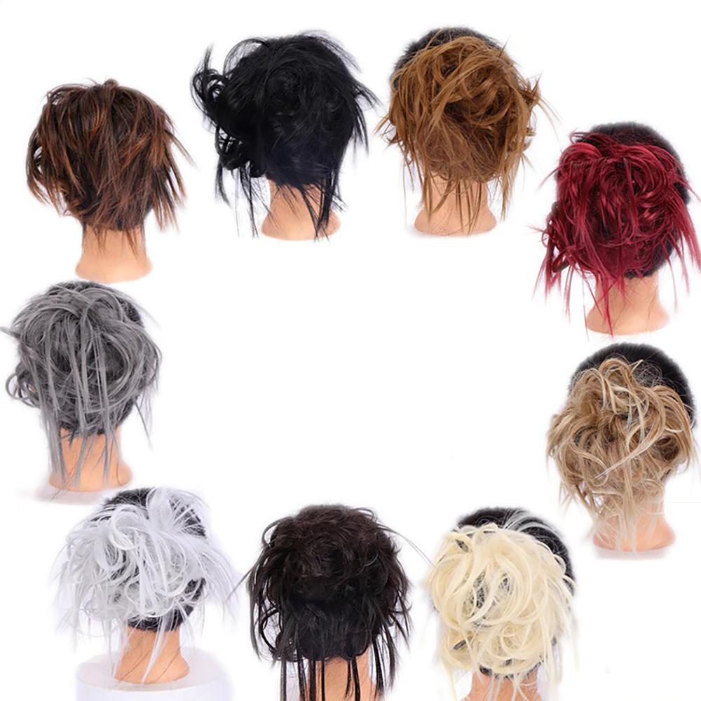 Natural Look Synthetic Messy Hair Bun Scrunchie Extension-xinru