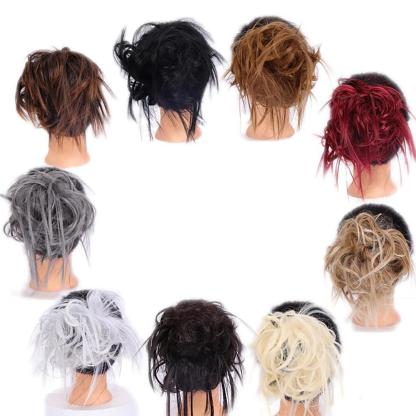 Natural Look Synthetic Messy Hair Bun Scrunchie Extension-xinru