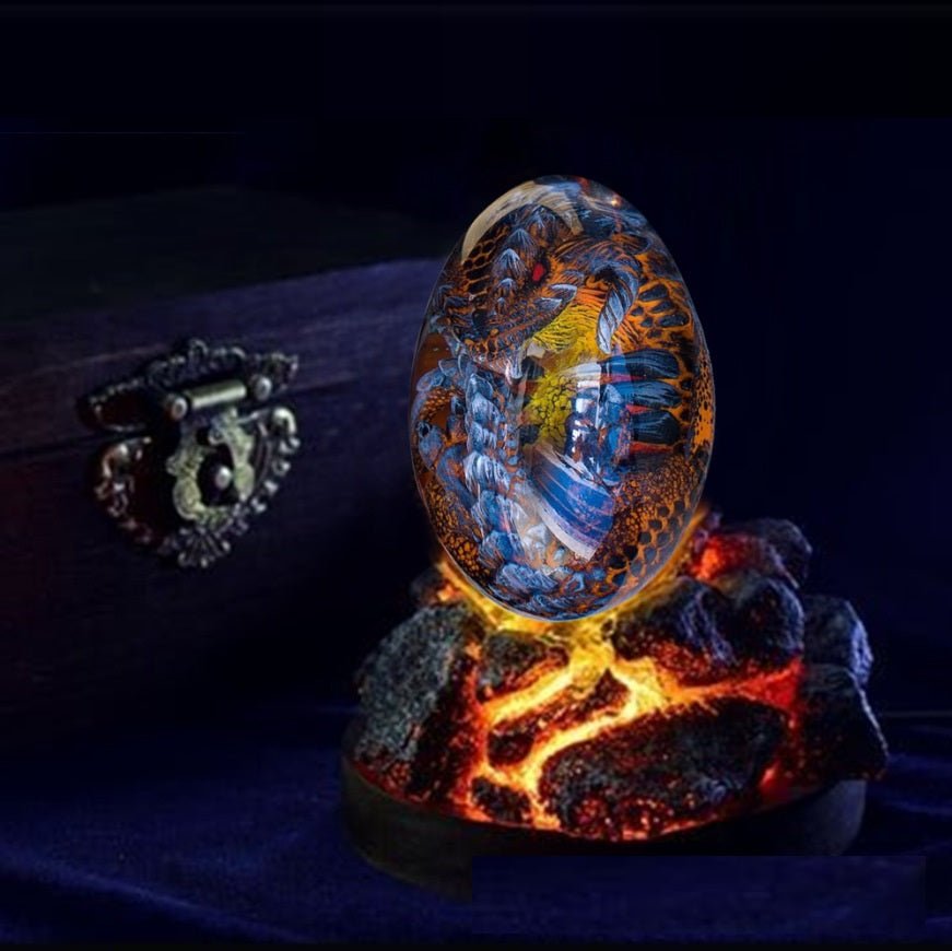 Baby Dragon Lava Dragon Egg Resin Statue Dinosaur Egg-xinru