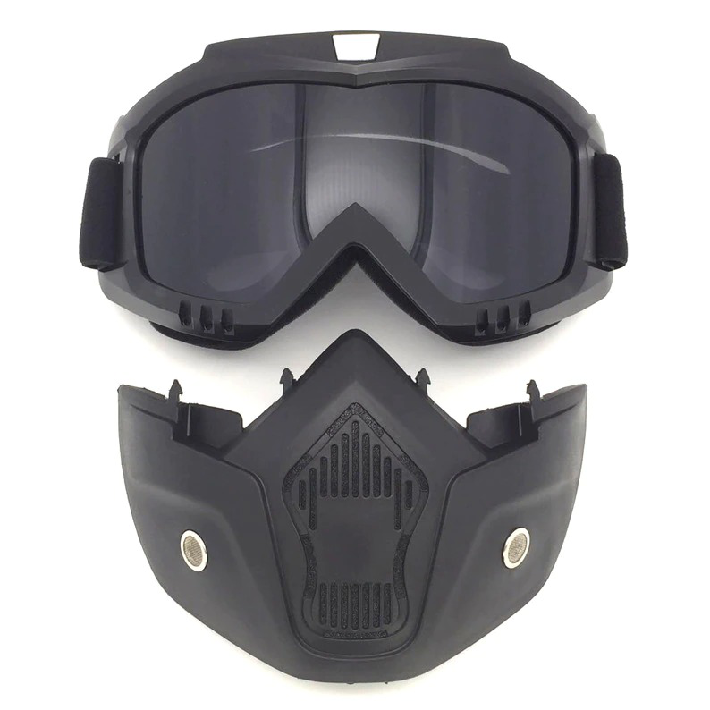 Motorcycle Detachable Mask Anti-UV Off Road Helmet Goggles-xinru