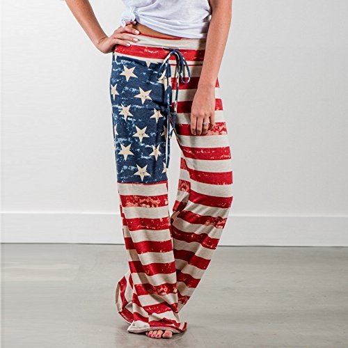 Women's Comfy Casual Pajama Pants Floral Print Drawstring Palazzo Lounge-xinru