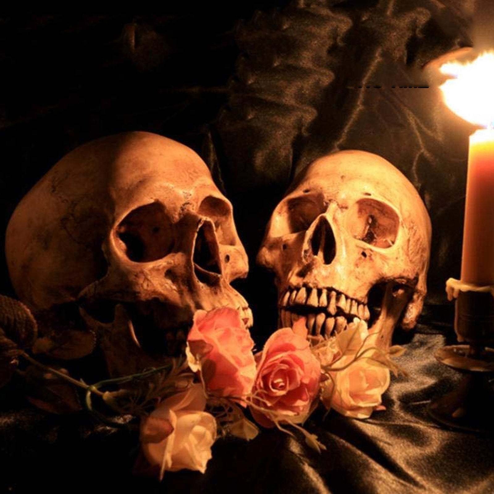 Halloween Party Ceramic Clay Decoration Simulation Skull Ornament-xinru