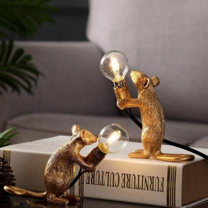 Nordic Resin Cute Mouse Animal Desk Lamp-xinru