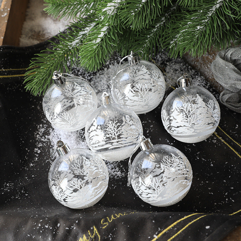 Star Christmas Ball Ornament, Set of 6-xinru shop