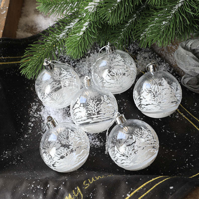 Star Christmas Ball Ornament, Set of 6-xinru shop