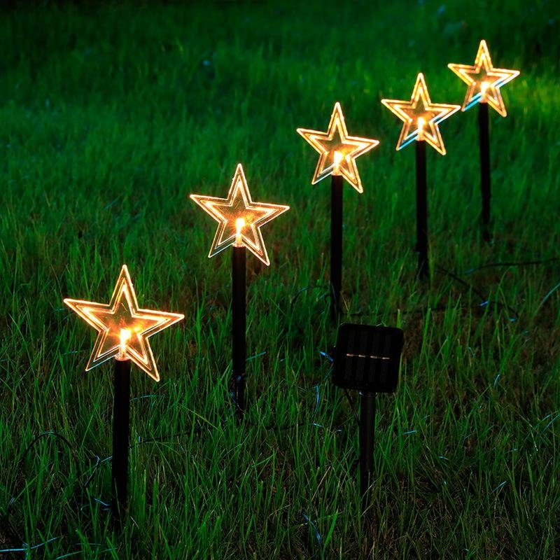 Solar Light Star Snowflake Christmas Tree Garden Light Decoration Lawn Lamp  Waterproof Outdoor-xinru shop