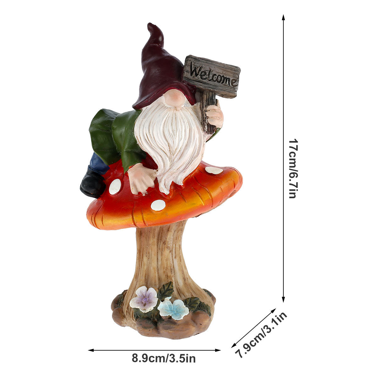 Gnomes Garden Decorations Sculptures Statues Decor Figurine Mushrooms Gift-xinru