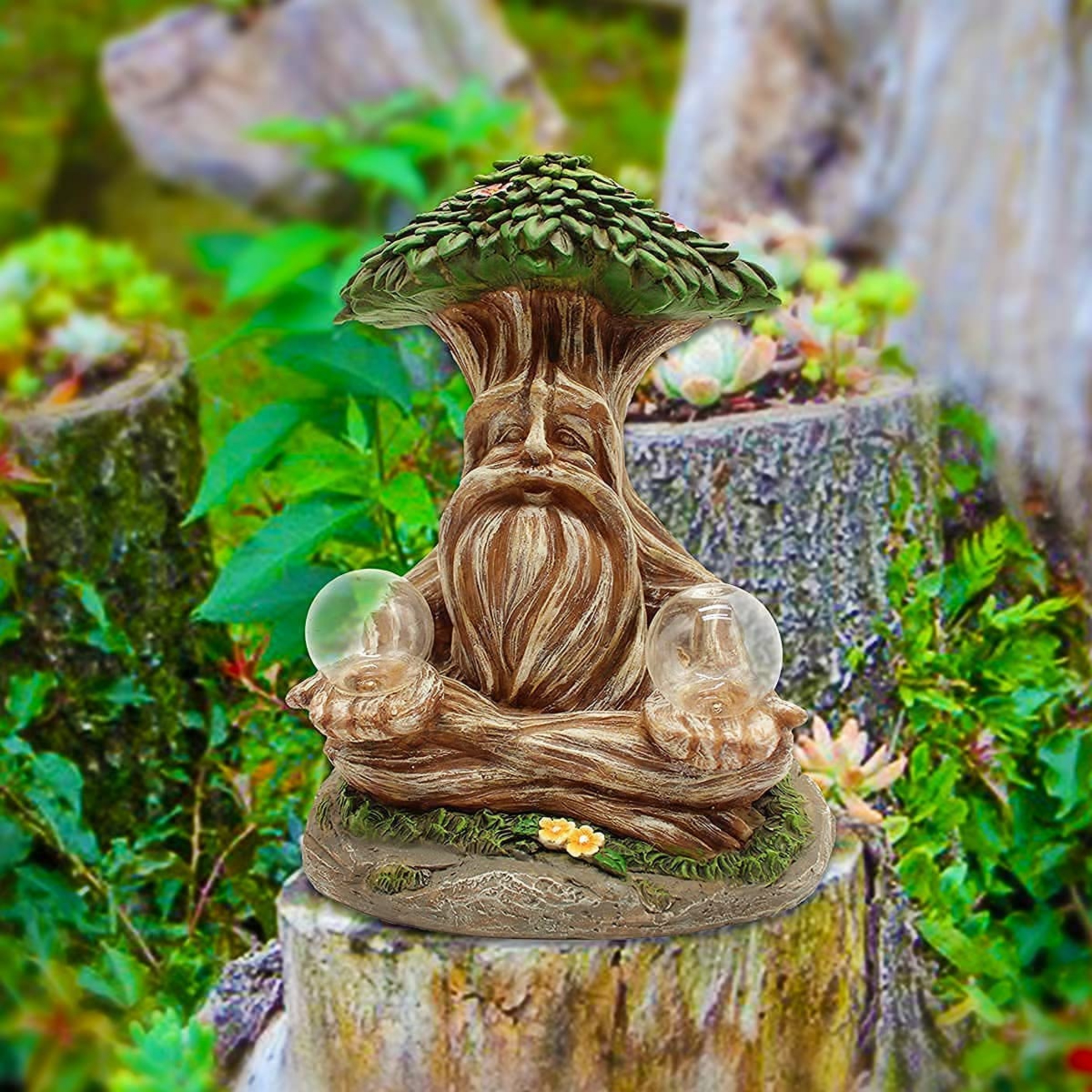 LED Dwarf Doll Resin Ornament Garden Decoration-xinru