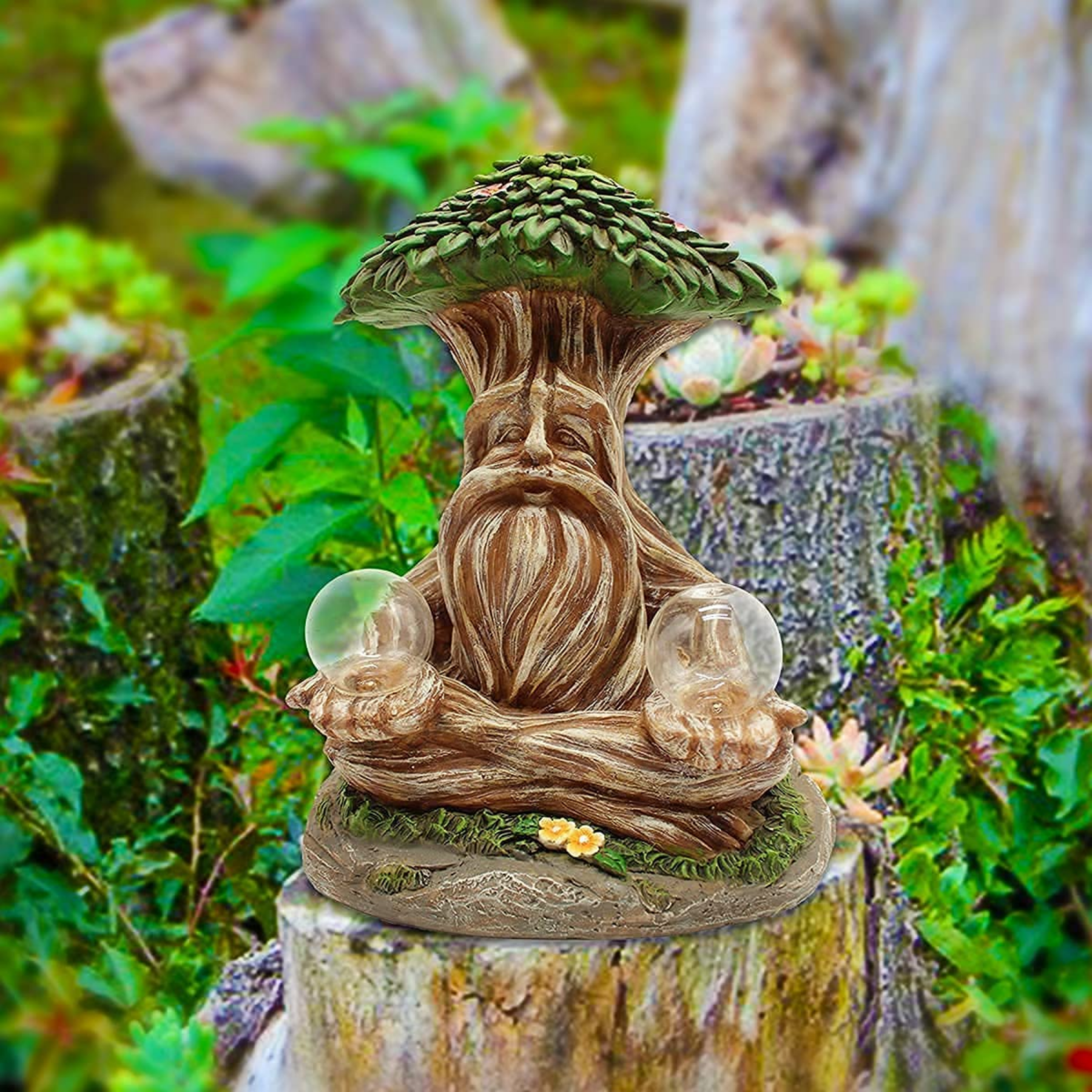 LED Dwarf Doll Resin Ornament Garden Decoration-xinru