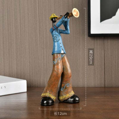 Resin Craft Music Band Statues For Decorations Creative People Ornaments-xinru