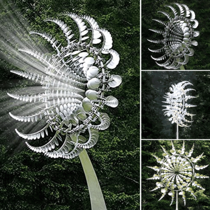 Wind Powered Kinetic Magic Metal Windmill Garden Decoration-xinru shop