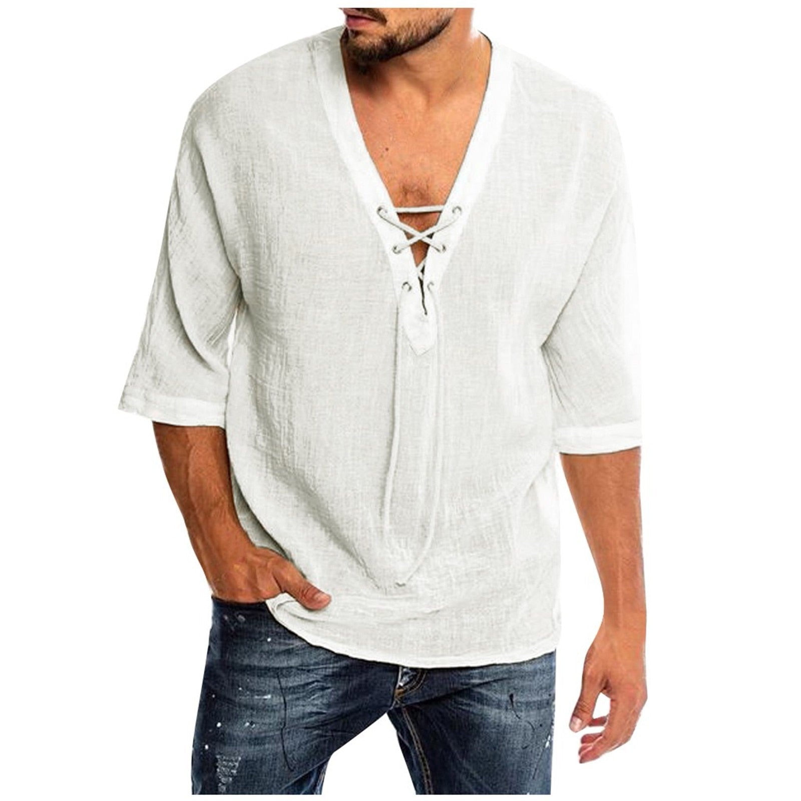 Medieval Knight Viking Saxon LARP Tunic Men's Top-xinru
