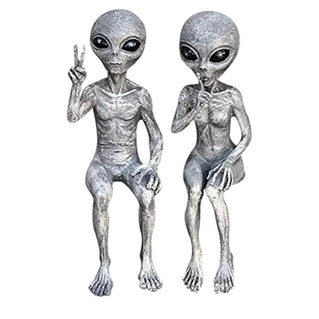 Garden Mini Alien Resin Statue-xinru