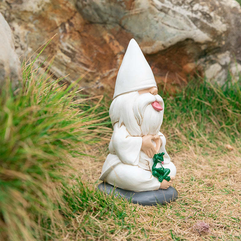 White Beard Garden Gnome Statue Decor-xinru