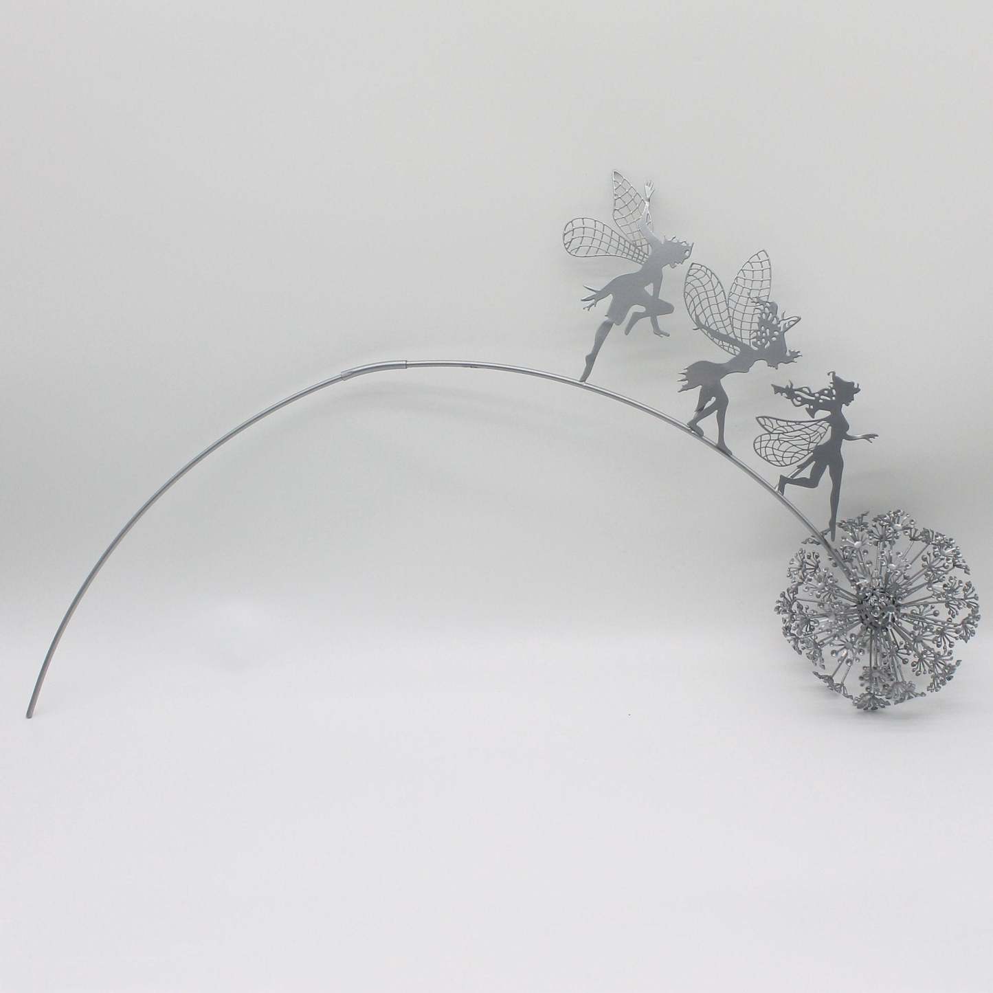 Metal Garden Decorative Stake Fairies Dandelions Dance Together-xinru