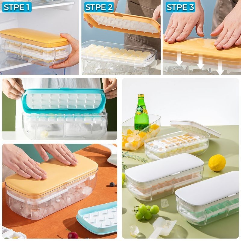 Home Ice Cube Molds Kitchen Ice Trays Ice Making Boxes-xinru
