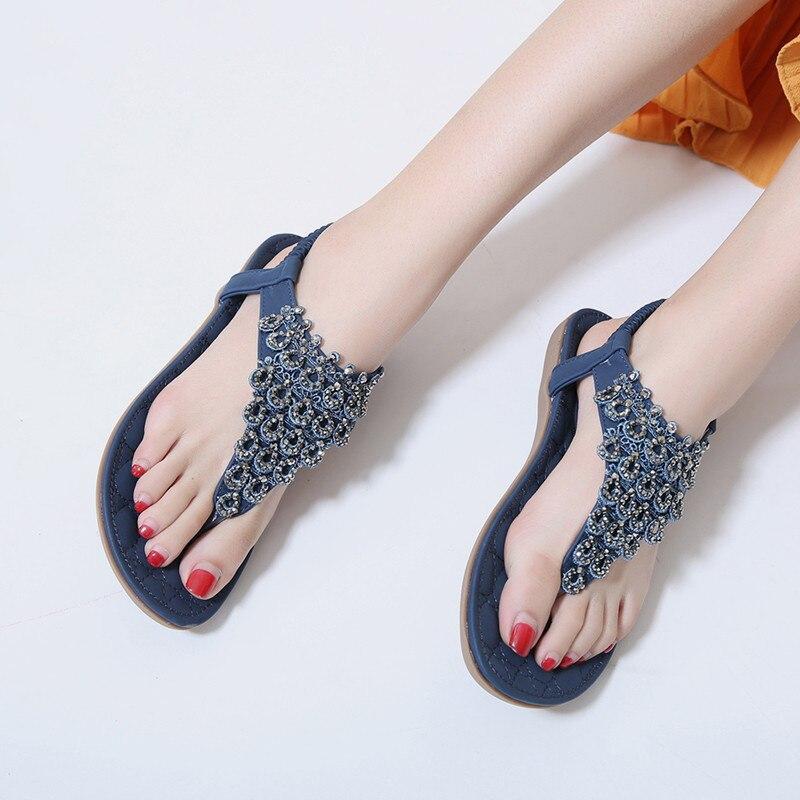 Women Summer Beach Peacock Flip Flop Female Sandals-xinru