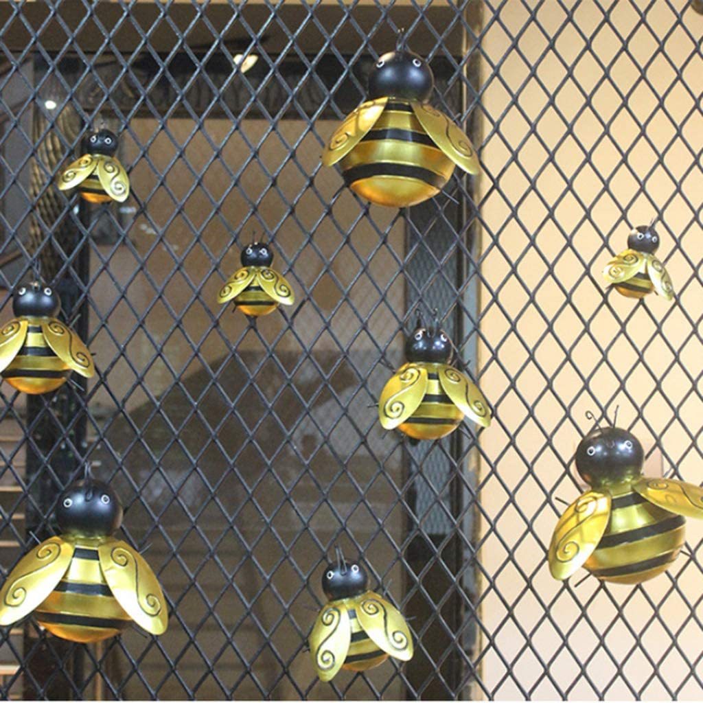 3D Sculpture Wall Art Bee Garden Outdoor Decoration 4 PCS-xinru