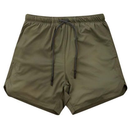 Men Drawstring Waist Sports Shorts With Phone Pocket-xinru