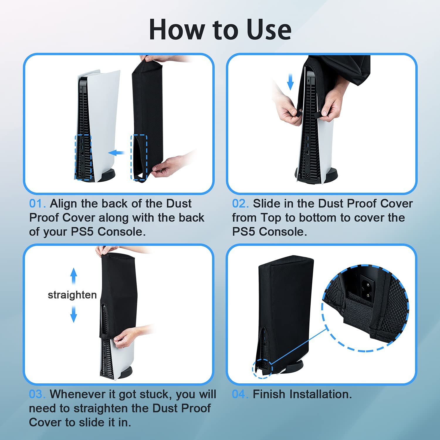 Silicone Scratch Resistant Dust Cover For PS5 Digital Console-xinru