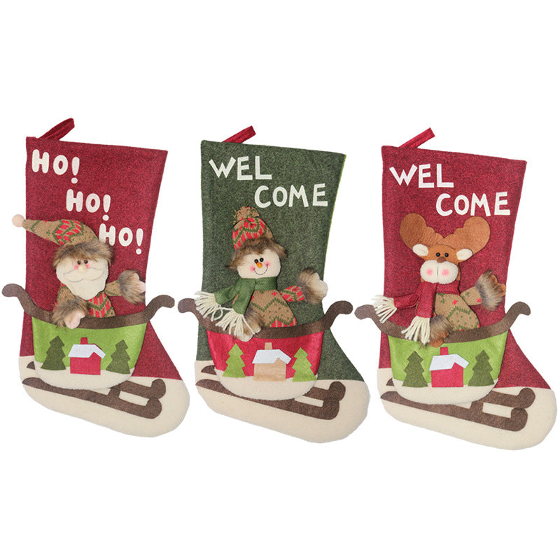 Christmas Stockings Candy Gifts Bag Hanging Ornaments Christmas Decoration-xinru shop