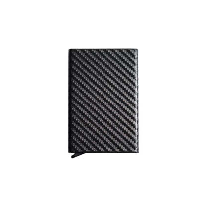 Carbon Fiber Metal Men's Creative Anti-theft Brush Slim Card Holder-xinru