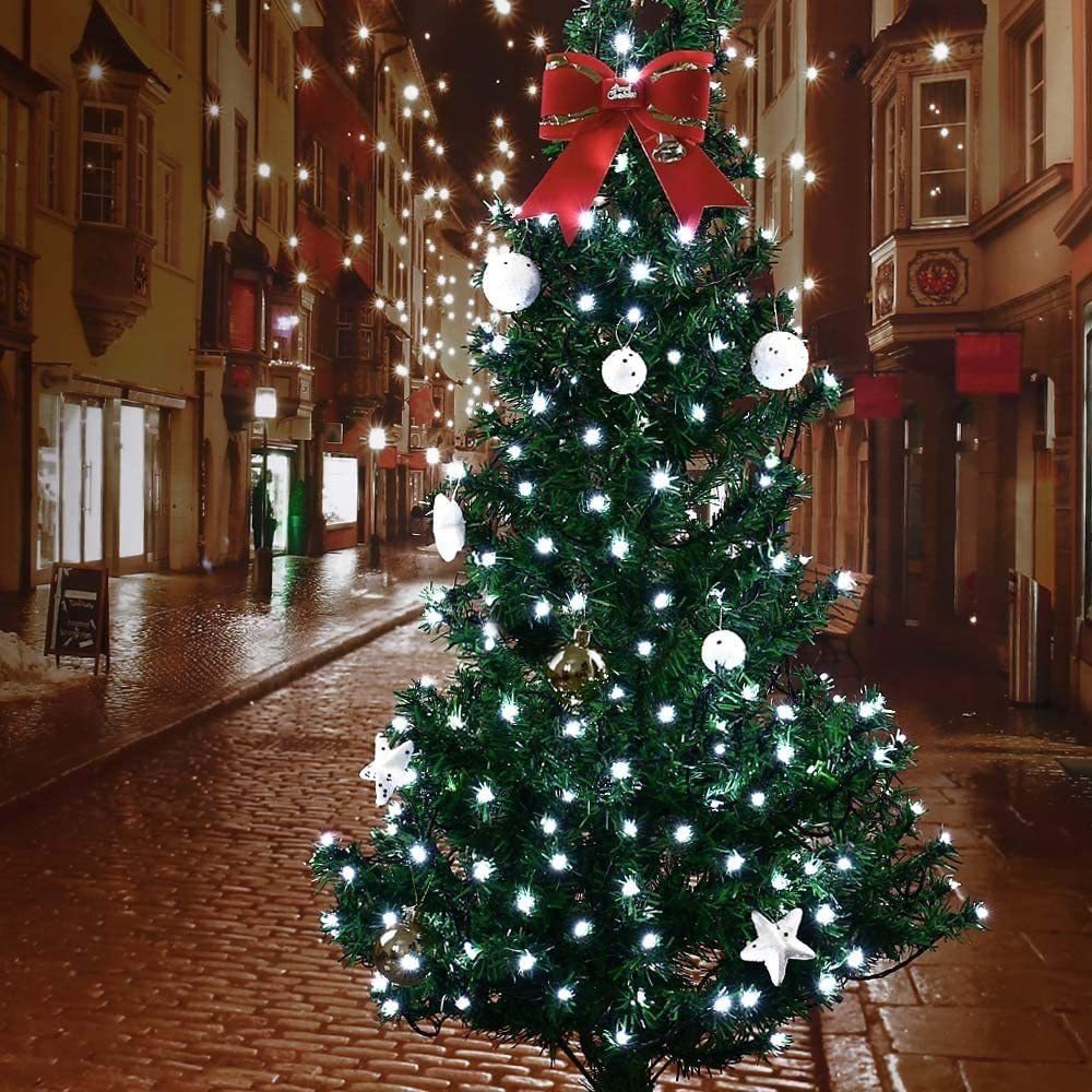 Outdoor Decorative Solar 100-LED Fairy String Lights With Ground Stake-xinru