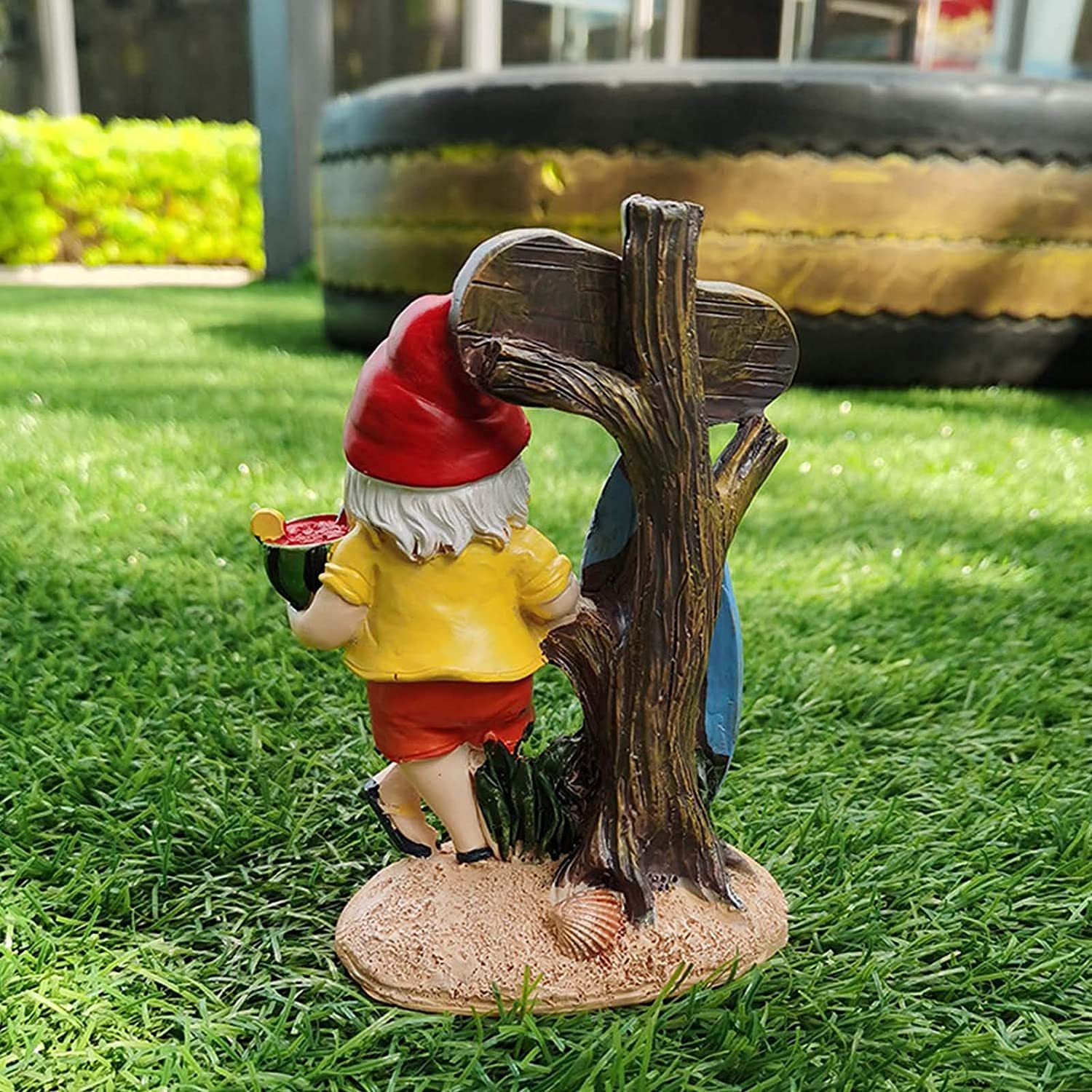 Summer Surf Gnome Garden Statue Little Resin Dwarf-xinru