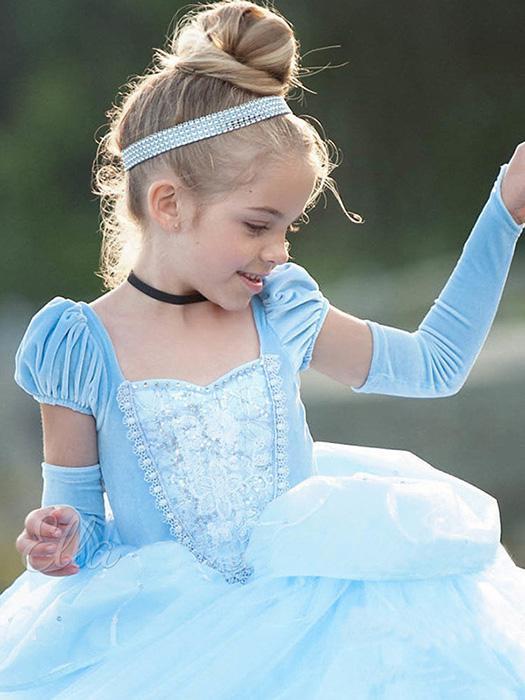 Cinderella Fairytale Princess Cosplay Dress For Girls-xinru