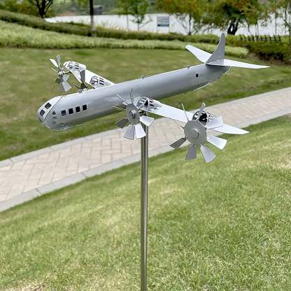 Super Fortress Aircraft Wind Spinner Metal Windmill Wind Energy-xinru