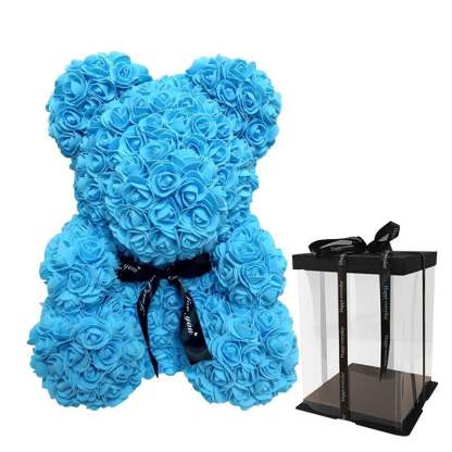 Luxury Rose Bear With Gift Box 25cm-xinru shop