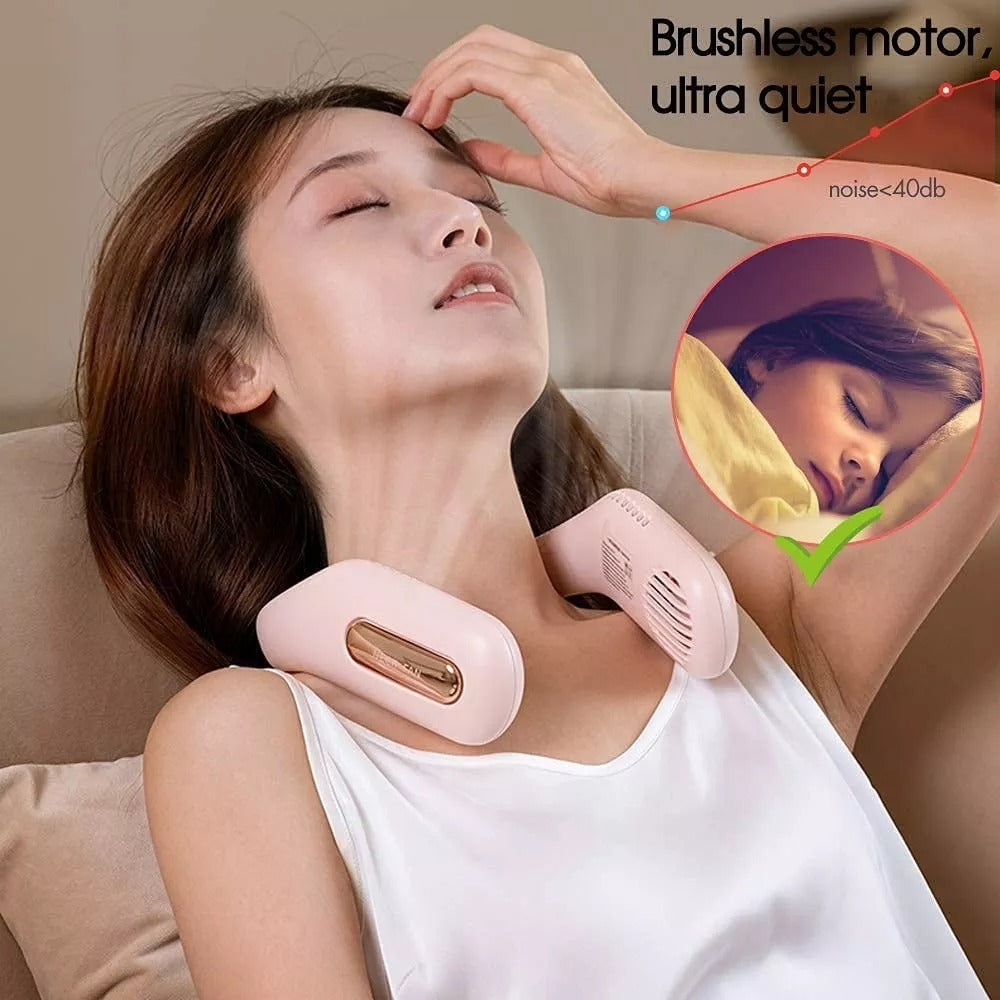 Outdoor USB Rechargeable Bladeless Neck Fan-xinru