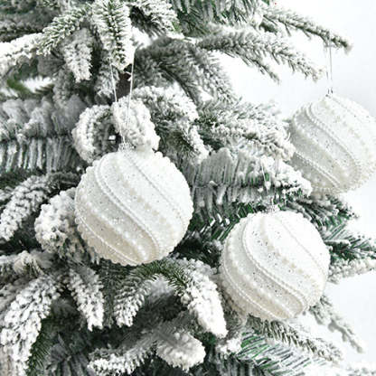 Sparkly All Over Christmas Ball Ornaments, Set of 4-xinru shop