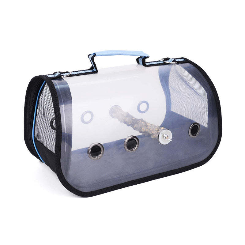 Bird Transparent Travel Take-out Breathable Parrot Handbag-xinru